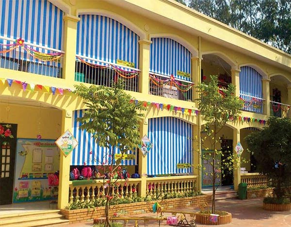 Lắp bạt che nắng trường học tại Hải Phòng
